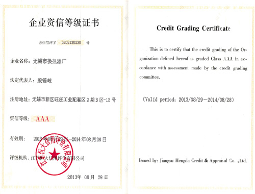 企业资信等级证书